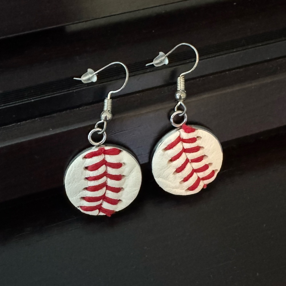 Baseball Stitch Earrings